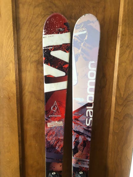 2014 salomon q-90 q90 all mountain skis Salomon Q-90 185cm with Salomon STH12 Bindings | SidelineSwap