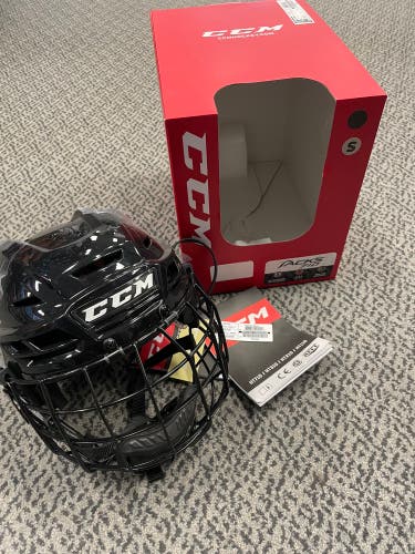 CCM Black Tacks 710 Combo Helmet Small