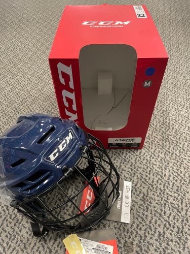 CCM Navy Tacks 710 Combo Helmet