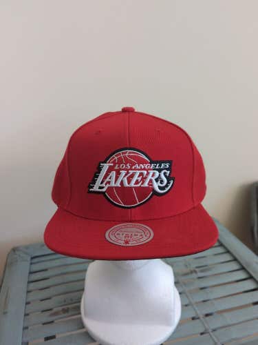 NWS Los Angeles Lakers Red Mitchell & Ness Snapback Hat NBA