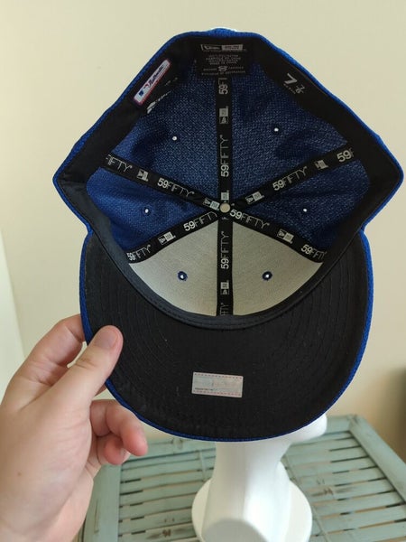 Toronto Blue Jays 40th Anniversary New Era 59FIFTY Fitted Hat (Navy Seaweed Doscientos Blue Under BRIM) 7 3/8