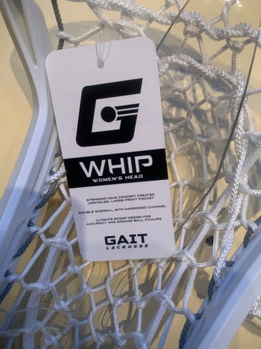 New Gait WHIP Women's Lacrosse Strung w/ Lax Pocket Flex Mesh Head - Charlotte North Model