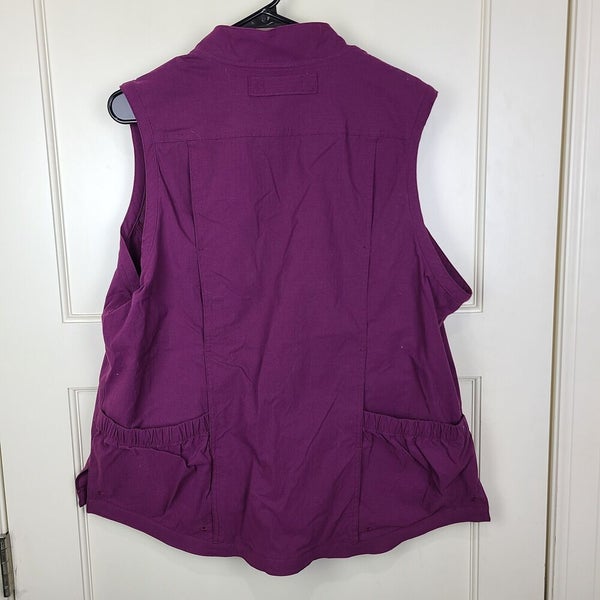 Duluth Trading Company Women's Heirloom Gardening Vest NWT Burgundy Size:  XL