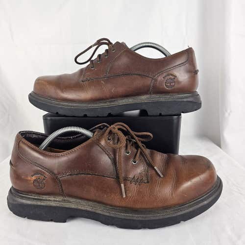 Timberland 61021 Size 10 M Brown Leather Lace Up Casual Dress Oxford Mens Shoes