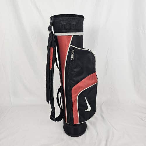 Nike Golf Bag Junior Youth Child 22” Carry Adjustable Shoulder Strap Black Red