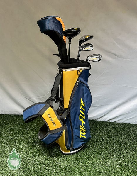 Used LEFT Handed Top Flite XLj Junior Youth Golf Club Set & Bag 6 Club Set