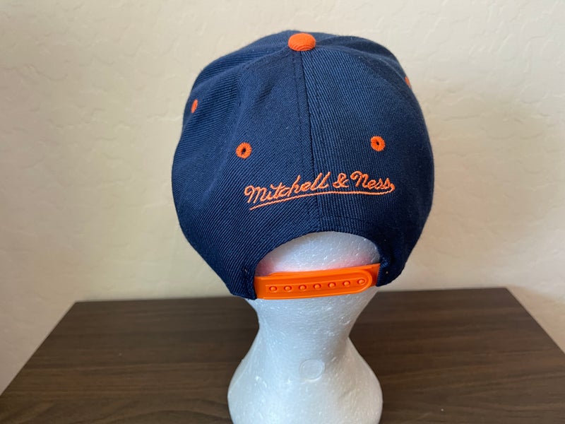 NFL Chicago Bears Snapback Hat Mitchell & Ness Embroidered Blue Orange  Cap