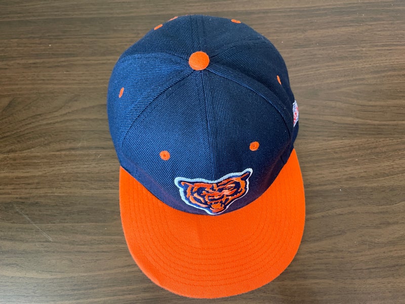 47 Brand Chicago Bears Hat Navy Blue Orange Adjustable Strapback Dad Cap NFL