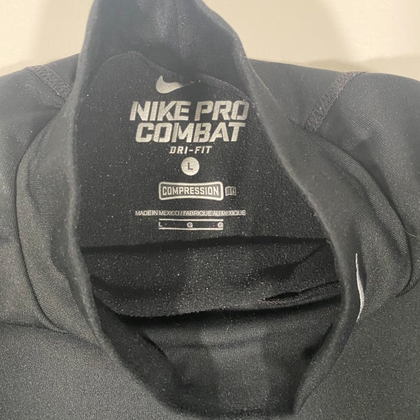 Nike Pro Cool Compression Mock Long Sleeve T-Shirt Dark Blue 