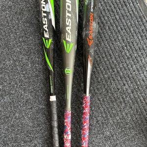 3 Youth Bats (Package Deal) 25”Easton Mako drop 13,  26” Easton S3 drop 10, 26” Easton drop 11