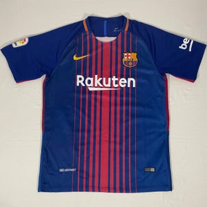NIKE FC Barcelona Rakuten Mens Size XL 2017-2018 Season Local Home Kit Jersey