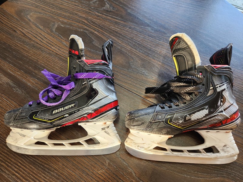 Junior Used Bauer Vapor 2X Pro Hockey Skates Regular Width Size 5.5 with Step Steel