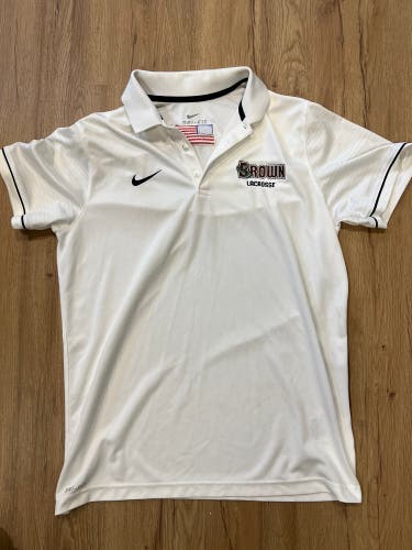 Brown Lacrosse Nike Dri Fit Polo