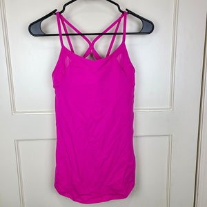 Lululemon Free Flowing Tank Jewelled Magenta Pink Strappy Back Padded Size: 6