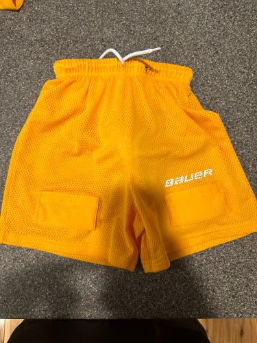 Orange Used Boys Bauer Shorts