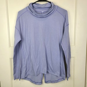 LULULEMON Women's Long Sleeve Turtleneck Split Back Lavender Shirt Size: ~10