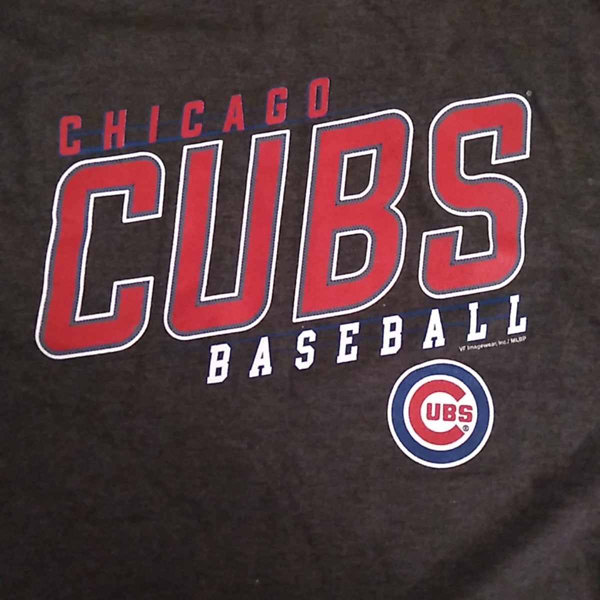 Chicago Cubs Camp Shirt All Over Print Big Logo Genuine Merchandise MLB  Men's M