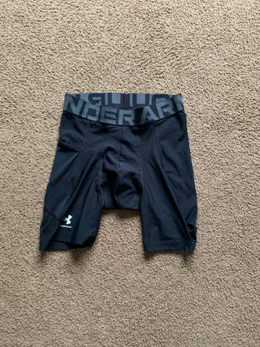 New Black Men’s Medium Under Armour HeatGear Compression Shorts