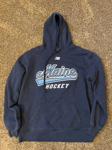 University of Maine Hockey Blue Used Large New Balance Sweatshirt