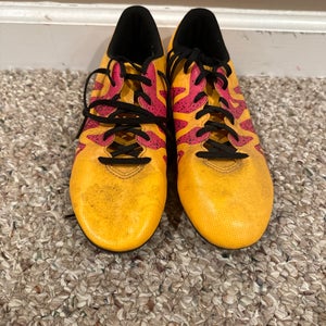 Yellow Used Molded Cleats Adidas Cleats