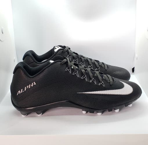 Men's Nike Alpha Pro 2 TD 'Black' Football Cleats Low Cut 719930 010 Size 14 NEW