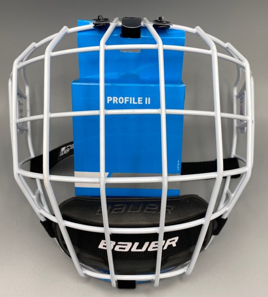 NEW Bauer Profile II White Cage, Medium