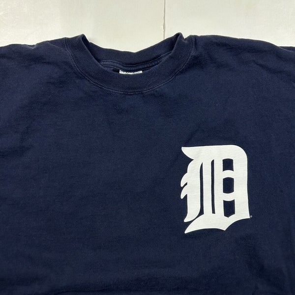 Y2K Ivan Rodriguez Detroit Tigers Jersey T-Shirt Blue #7 Majestic Sz XL