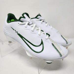Nike Baseball Cleats Mens 8 White Green React Vapor Ultrafly Elite 4 Spell Out