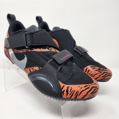 Nike Cycling Shoes Womens 7 Black Orange Tiger SuperRep Cycle Mesh Upper