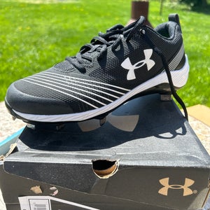 Black Adult Metal Under Armour Cleats