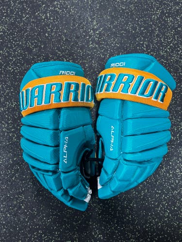 San Jose Sharks Reverse Retro Warrior Alpha Pro Stock Gloves