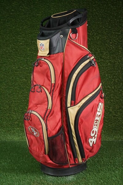 SAN FRANSISCO 49ERS WILSON 14-WAY DIVIDER GOLF CART BAG, RED / GOLD