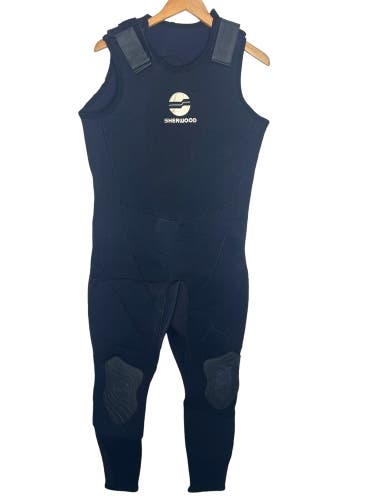 Sherwood Mens Sleeveless Dive Wetsuit Size XL 5/4 Scuba Suit Long John