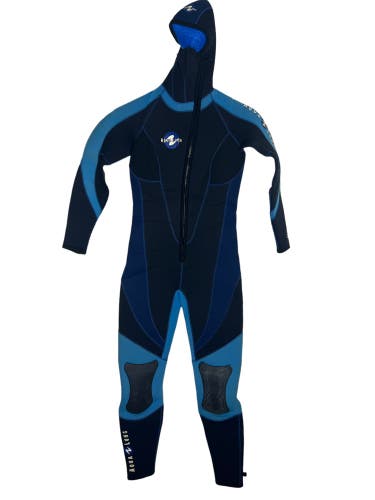 AquaLung Womens Full Wetsuit Size 10 Tall (10T) Hooded 5.5  Tech Suit Scuba Dive