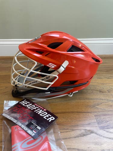 Brand New Orange Cascade S Lacrosse Helmet