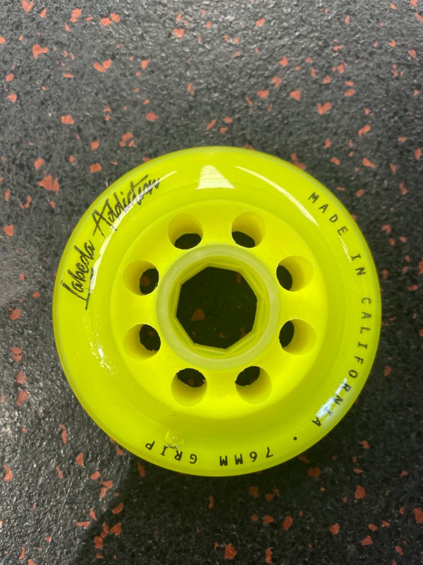Yellow 76mm Labeda Addiction Wheels 4-Pack