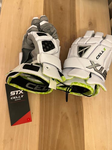 New STX Large Cell V Lacrosse Gloves