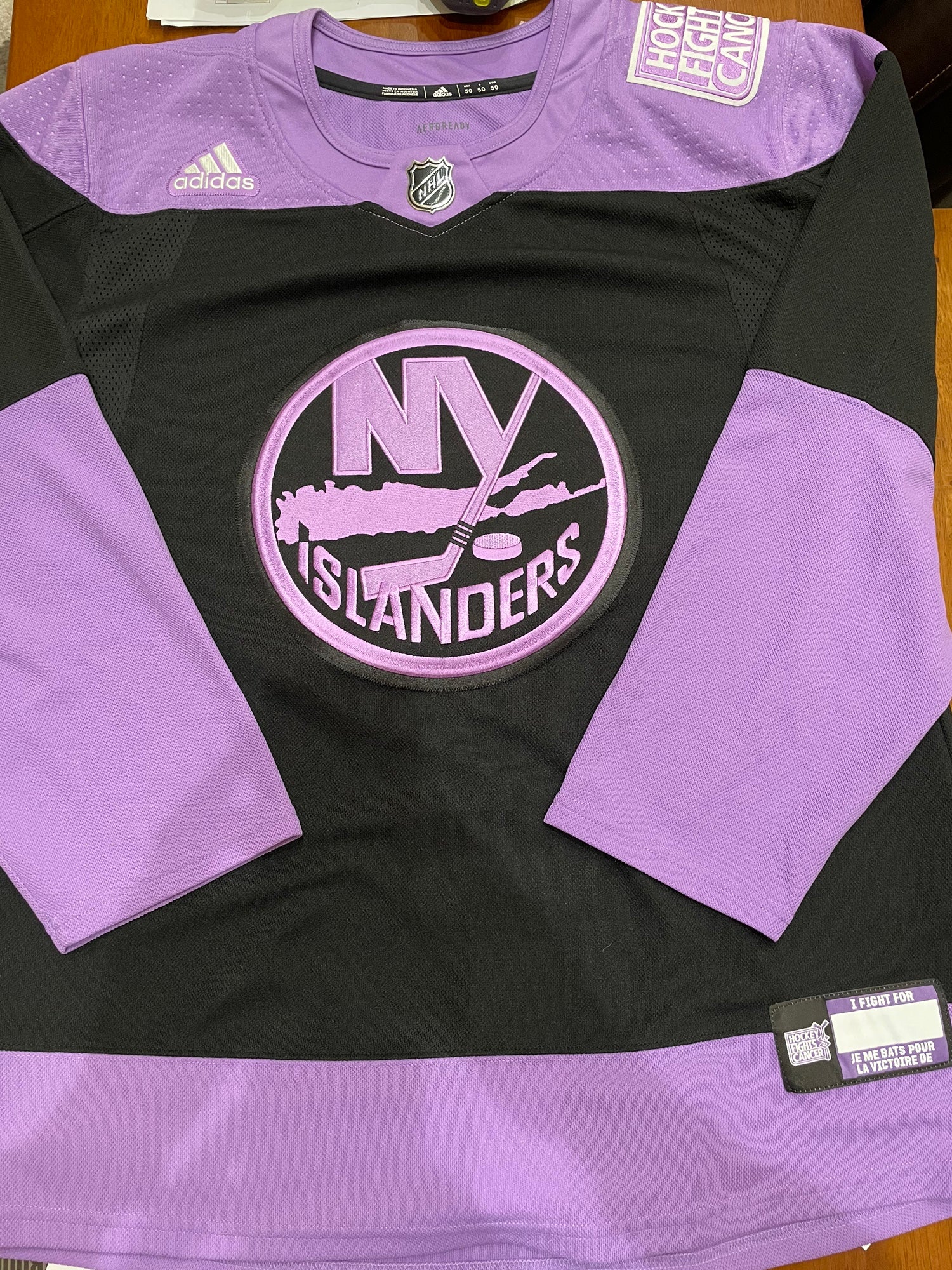 Ottawa Senators Chris Neil Purple Hockey Fights Cancer Jersey | SidelineSwap