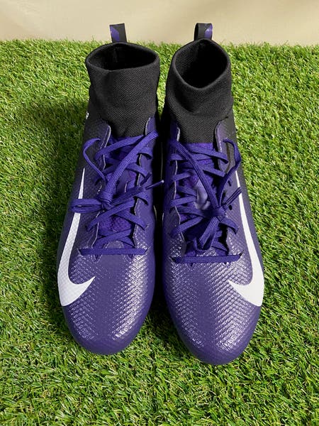 Size 14 Nike Alpha Menace Elite TD Football Cleats Purple Gold Ravens PE Nike Alpha Menace Elite 2 Flyknit Football Cleats Ravens  main image 3