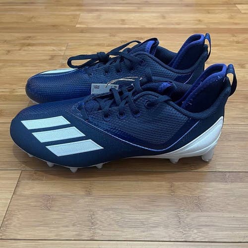 Adidas Adizero Scorch Navy Blue White Football Cleats Men's Size 13.5 FX4250 NEW
