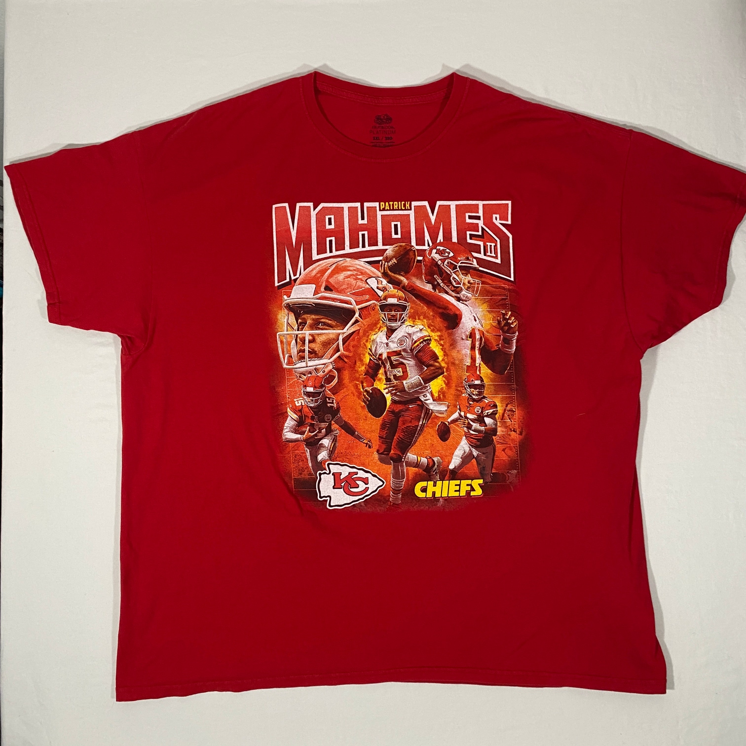 NFL Kansas City Chiefs Patrick Mahomes Mens Size 2XL Red AFC Champions T Shirt