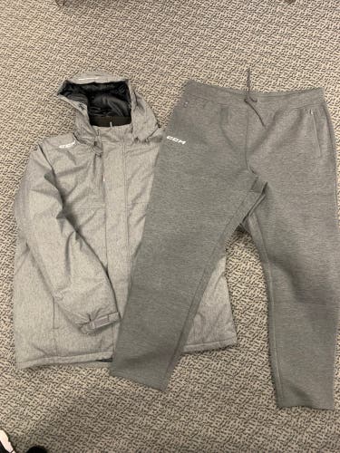 CCM Heavyweight Jacket & Tapered Locker Pant Adult Xxl Heathered Grey