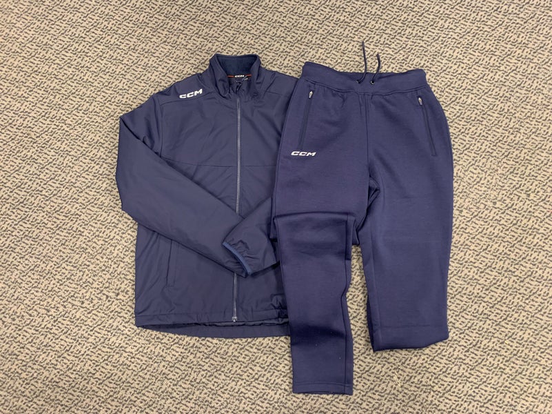 CCM Navy Midweight Jacket & Tapered Locker Pant Adult Small