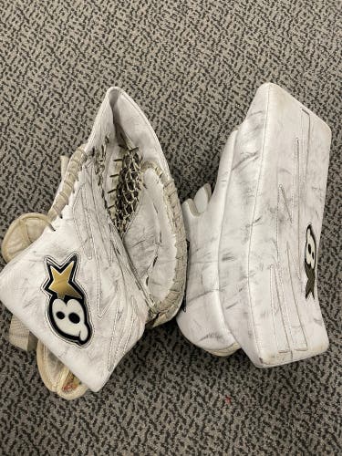 Used White Brian’s Junior Netzero glove and blocker