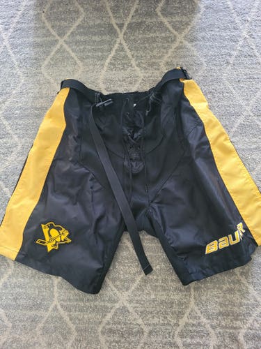 Pens Black Used Small Bauer Pant Shell Pro Stock