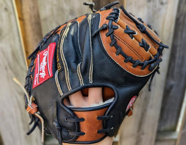 Rare Rawlings Heart of the Hide PROJP20 Jorge Posada model Baseball Catcher's mitt 32.5"