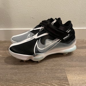 Nike Force Zoom Trout 7 Black/White Metal Baseball Cleats Size 12 CI3134-005