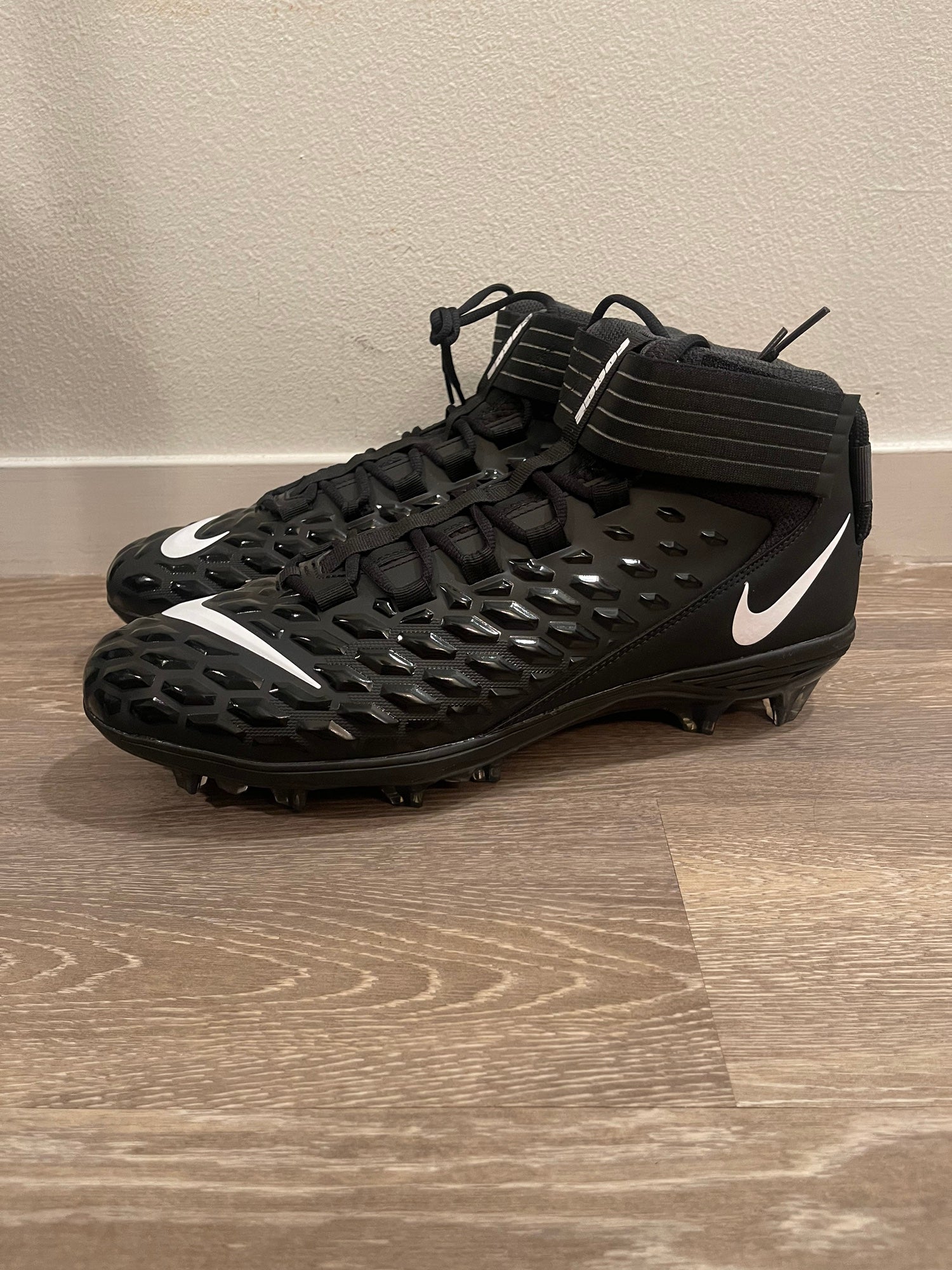 Nike Force Savage Pro 2 Football Cleats Black AH4000-002 Men's Size 17