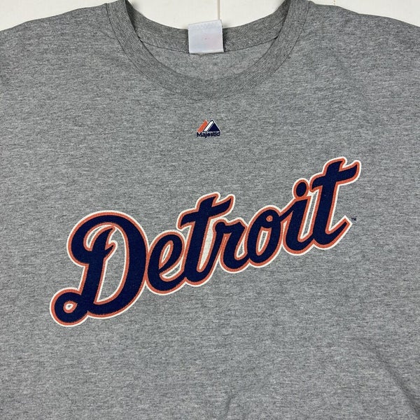 Miguel Cabrera Detroit Tigers Jersey T-Shirt Gray Away Majestic Sz