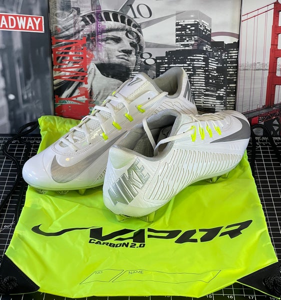 Nike Vapor Carbon 2.0 TD Football White Silver 631425-101 Sz 13.5 | SidelineSwap